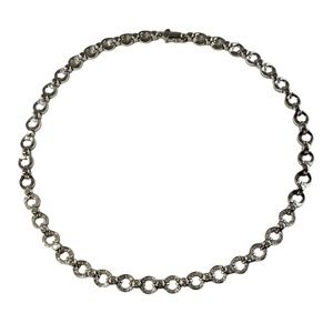 Vintage 14 Karat White Gold and Diamond Necklace with GAI Certificate #13569